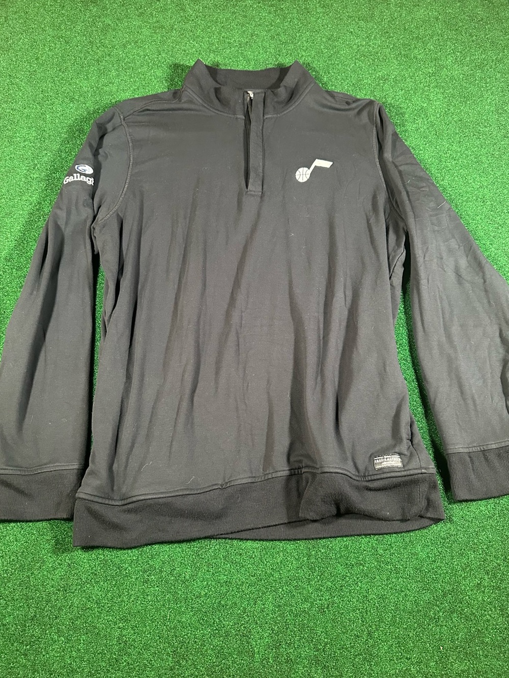 Travis Mathew, Utah Jazz Black Golf Quarter-Zip Pullover Jacket